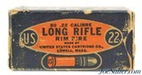 US Cartridge Company 22 LR Ammo NRA Issue Lowell Mass Full Box - 1 of 8