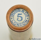 Paper Lined Brass 12 Gauge Shotgun Shell Eley Nobel #5 Shot London - 2 of 3