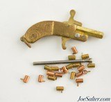 Vintage Gold Berloque Miniature German 2mm Pinfire Pistol & Blank Ammo - 2 of 2