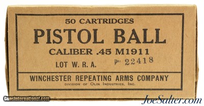 Winchester Pistol Ball Cal .45 M1911 1 Box of 50