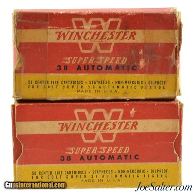 Vintage Winchester Super-Speed 38 Automatic Cartridges 90rnds