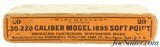 Scarce Winchester 30-220 Model 1895 Ammo 30-40 Krag Full Box 220 Gr. SP - 2 of 7