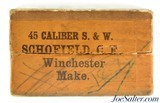 Rare Winchester 45 S&W Schofield Black Powder Ammunition Full Box - 3 of 9