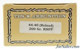 Full Box Ten-X 44-40 Reload Ammunition 200 Gr. RNFP Mfg. For SASS - 2 of 3