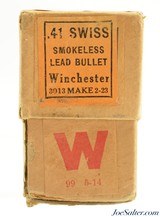 Full and Sealed! 1920's Box Winchester 41 Swiss Rim Fire Ammo - 5 of 6