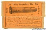 Full and Sealed! 1920's Box Winchester 41 Swiss Rim Fire Ammo - 1 of 6