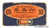 Excellent Sealed! US Cartridge Co. 32 S&W BP Ammo Lowell, Mass Full Box