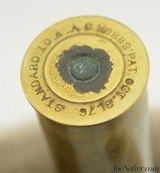 Scarce A.C. Hobbs Patent 10 Gauge Brass Empty Shotgun Shell - 2 of 2