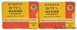 Scarce Kynoch 10.75mm Mauser Ammunition 347 Grain 20 Rounds