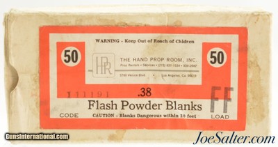 38 Cal Flash Powder Blank Ammo The Hand Prop Room Los Angeles CA