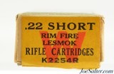 Sealed! Winchester 22 Short Ammo Lesmok 1923 Wrap-Around Label Issue - 4 of 5