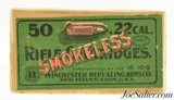 Sealed! Winchester 22 Short Green & Red Smokeless Ammo Issue WRA-7 S-2(g) - 1 of 6