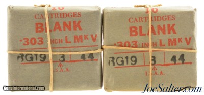 2 packs of WW2 Blank Cartridges 303 British