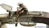 British Iron Frame Flintlock Tap-Action Pistol with Snap Bayonet by Younge - 9 of 13