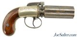 Beautiful Bar Hammer Pepperbox Pistol by J.C. Reilly of London