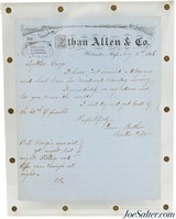 Rare Ethan Allen & Co. Factory Letter 1866 Featured In Paul Henry Book - 1 of 10