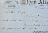 Rare Ethan Allen & Co. Factory Letter 1866 Featured In Paul Henry Book - 4 of 10