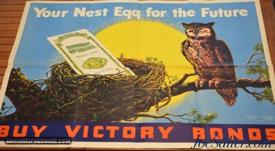 WWII Victory Bonds "Nest Egg For The Future" Poster