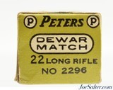 Green Peters "Dewar Match" 22 LR Ammo Full Box PCC-53B LR2.1 - 3 of 7