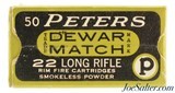 Green Peters "Dewar Match" 22 LR Ammo Full Box PCC-53B LR2.1 - 1 of 7