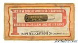 Very Nice Large "P" Logo Peters 38 S&W Special Ammo Full Box - 1 of 7