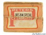 Very Nice Large "P" Logo Peters 38 S&W Special Ammo Full Box - 5 of 7