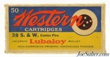 Full Box Western "Bullseye" Target Logo 38 S&W Ammo Lubaloy Bullet - 1 of 7