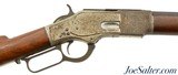 Rare Winchester 1873 Rifle with Factory-Upgraded Nickel Trim - 1 of 15