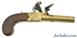 All-Brass British Flintlock Turn-Off Pistol by Simmons - 1 of 13