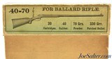 Rare 1890's Picture Box Winchester 40-70 Ballard Rifle Ammo Full Paper