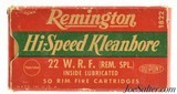 1946 Remington Hi-Speed 22 W.R.F. (Rem. Spl.) Ammo Nickel Washed Cases - 1 of 7