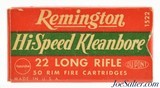Scarce Remington Post WWII "Nickel Shortage" Marked 22 LR Ammo Full Box