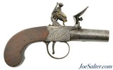 English Short Barrel Turn-Off Flintlock Pistol ByScott of London 45 Caliber - 1 of 12