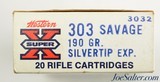 Full Box Western Super X 303 Savage Ammo 190 Grain Silvertip - 2 of 3