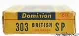 303 British Ammo Full Box C-I-L Dominion 180 Grain Soft-Point - 2 of 5