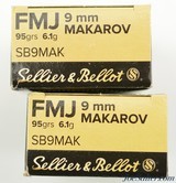 Sellier & Bellot 9mm Makarov 95gr. 100rnds - 2 of 3
