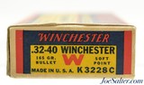Excellent "1939" Winchester 32-40 Ammo Full Box 165 Grain Soft Point Bullets - 3 of 7