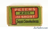 Crisp Sealed! Peters 22 Short Ammo Semi-Smokeless 1920 - 5 of 6