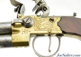 British Brass Frame Flintlock Tap-Action Pistol by John Jones & Co. of London - 6 of 13