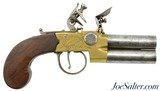 British Brass Frame Flintlock Tap-Action Pistol by John Jones & Co. of London - 1 of 13