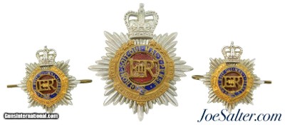 Royal Canadian Army Service Corps Cap/Collar Badges Officer Queens Crown