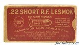 1920's Remington UMC 22 Short Model 12 "Picture" Box Lesmok Ammunition Full - 1 of 7