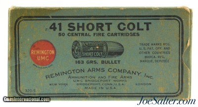 Scarce Full Box Rem-UMC 41 Short Colt Black Powder Ammo 50 Rds