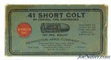Scarce Full Box Rem-UMC 41 Short Colt Black Powder Ammo 50 Rds - 1 of 8