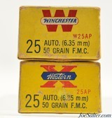 Vintage Western 25 Auto 50gr FMC 100 Rounds - 2 of 3