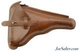 WWI German Hans Romer Neu-Ulm 1918 Artillery Luger Holster Shortened for Police - 1 of 9