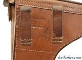 WWI German Hans Romer Neu-Ulm 1918 Artillery Luger Holster Shortened for Police - 3 of 9
