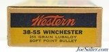 Western "Bullseye" 38-55 Ammo Full Box 255 Grain Soft Point Lubaloy - 2 of 6