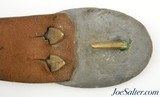 Original Civil War Named Leather Waist Belt & U.S. Lead Filled Buckle - 2 of 6