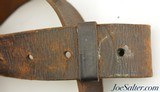 Original Civil War Named Leather Waist Belt & U.S. Lead Filled Buckle - 3 of 6